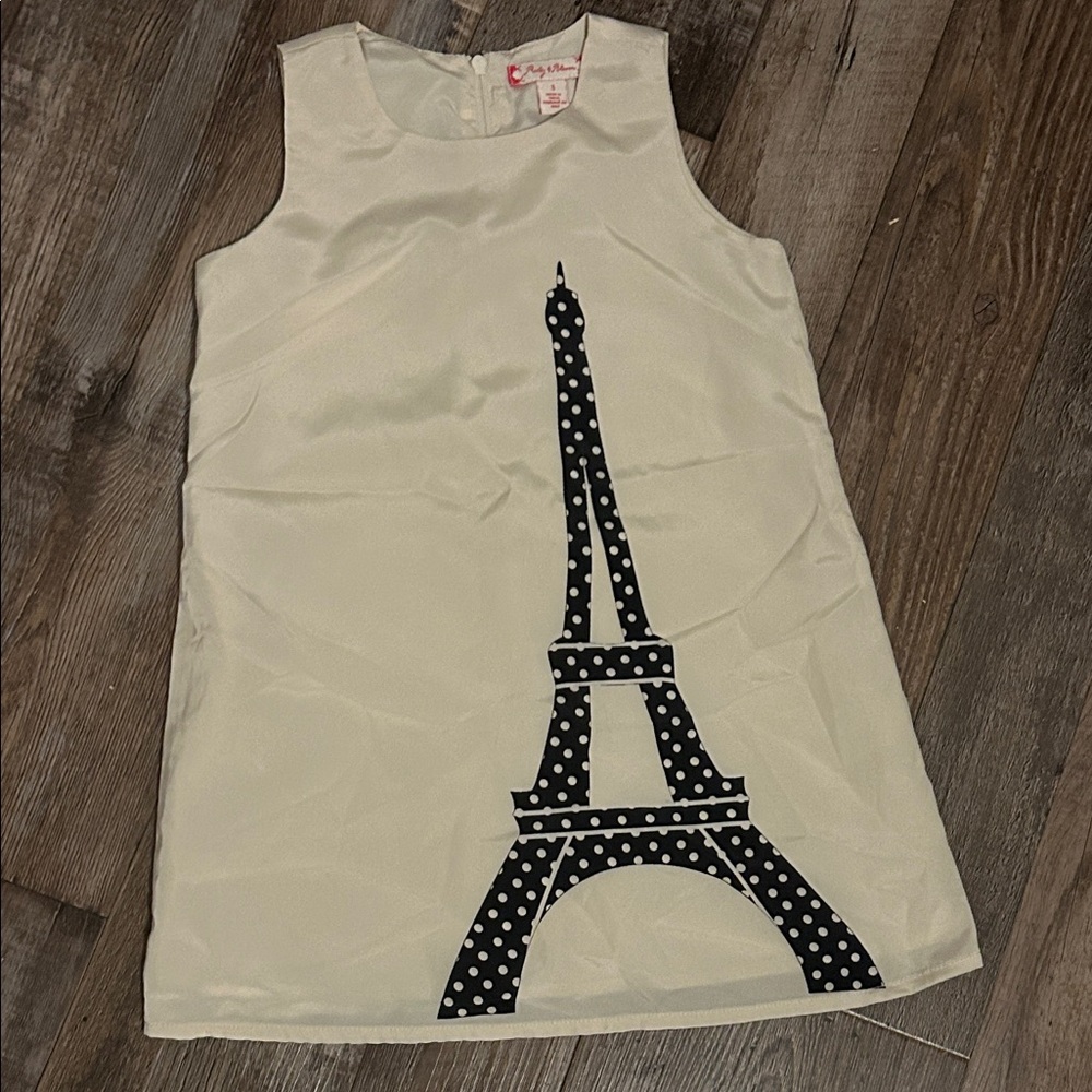Ruby & Bloom Elegant  Paris Theme Cream Dress Sz 3 Girls